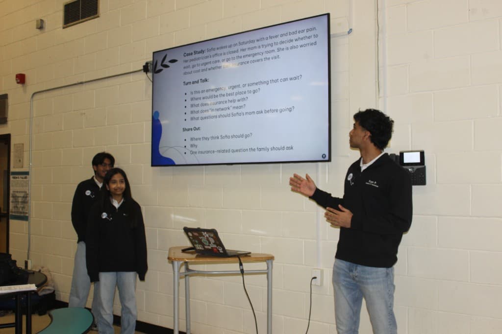 On campus with friends